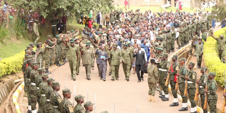 Over 600 junior Officers officially retire from UPDF