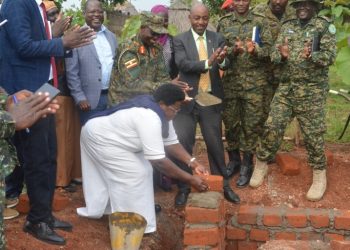 Minister Kaducu Officiates Ground breaking ceremony for UPDF staff quarters in Moyo