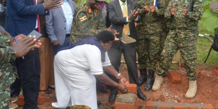 Minister Kaducu Officiates Ground breaking ceremony for UPDF staff quarters in Moyo