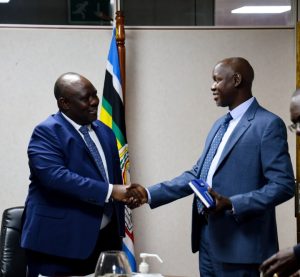 Mr. Musinguzi being welcomed by DPP