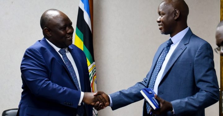 Mr. Musinguzi being welcomed by DPP