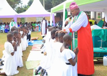 Bishop Kagodo Confirms 60 Christians at Buziika, Urges Parents to Prioritize Education and Unity